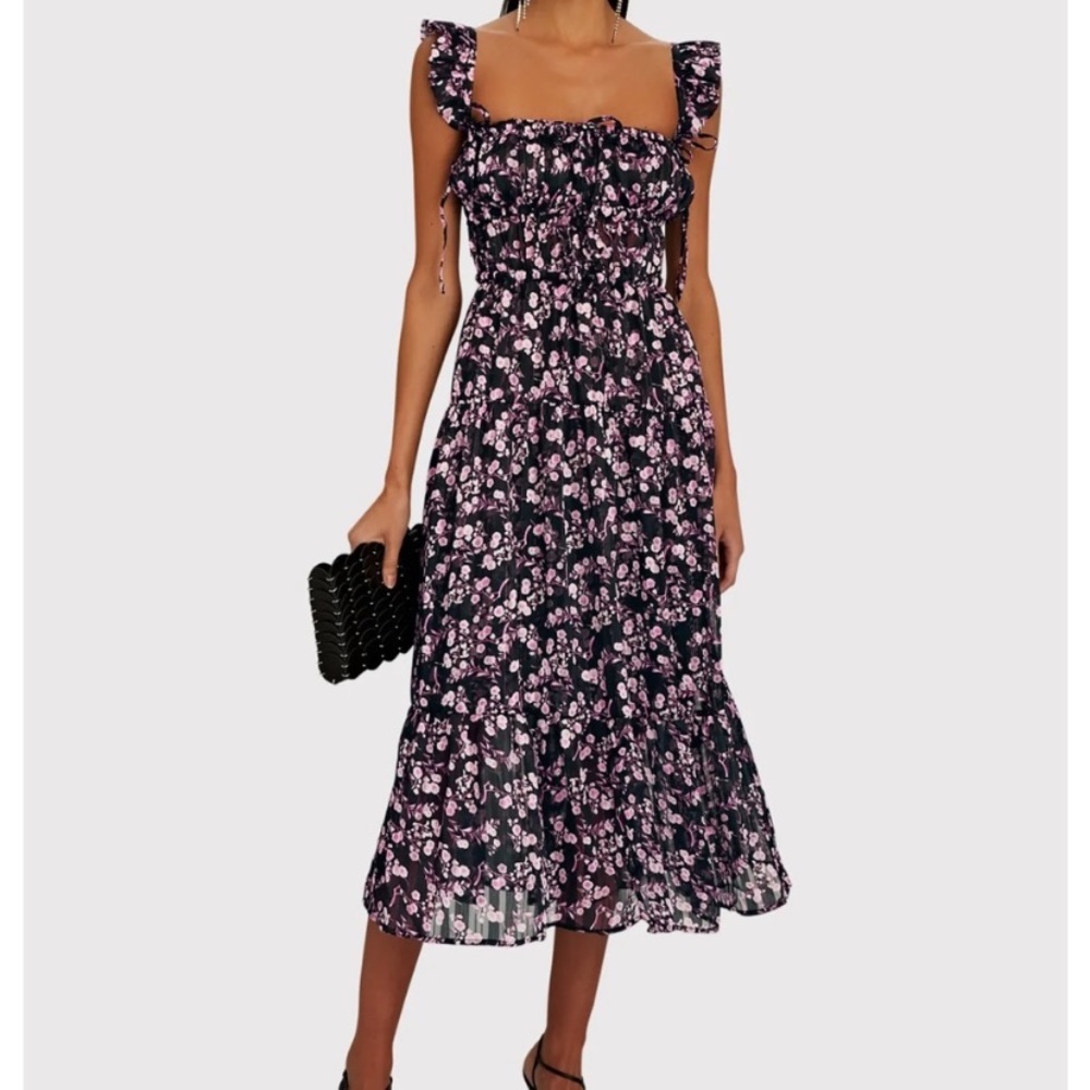 Sabina Musayev Solsana Floral Midi dress size small